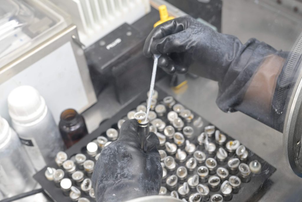 Battery cell development and testing in CEI's lab
